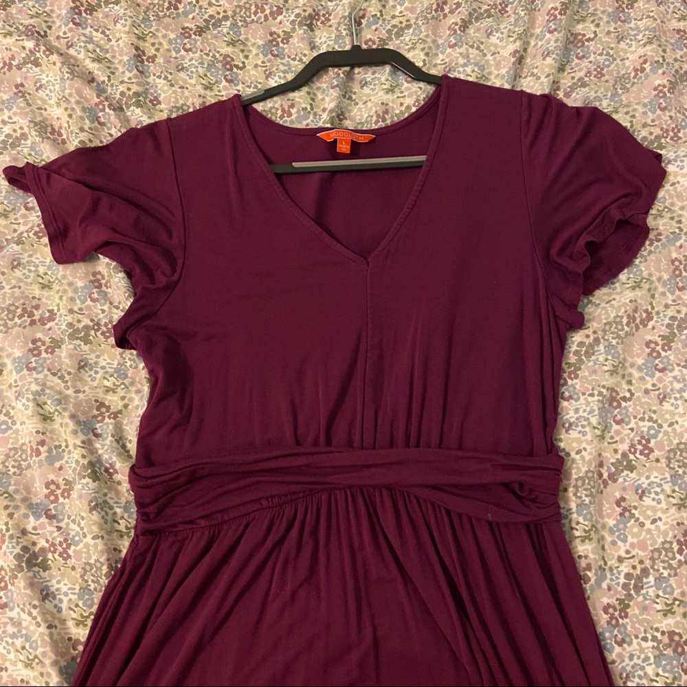 ModCloth Flutter-Sleeve Magenta Dress, L